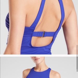 Women’s Athleta High Neck Built In Bra Swim Top
